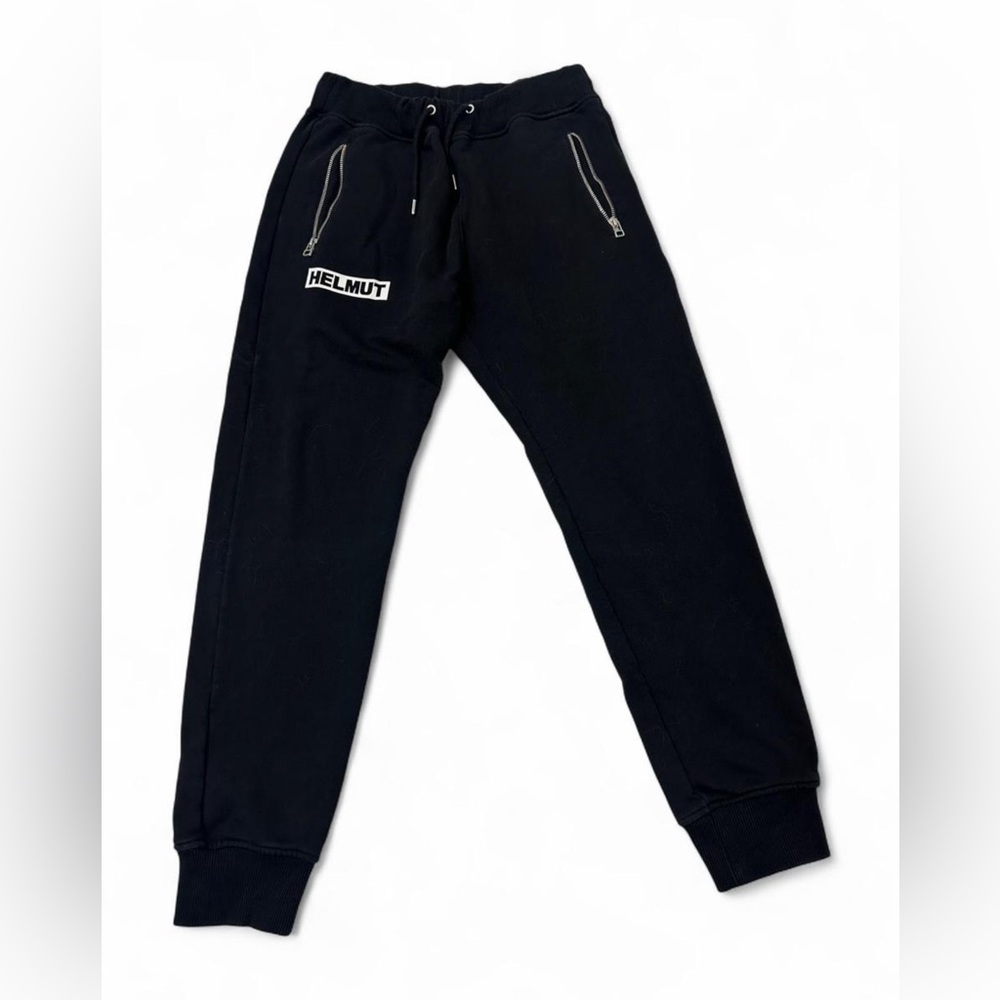 Helmut Lang Black Logo Sweatpants‎ Joggers Size Small